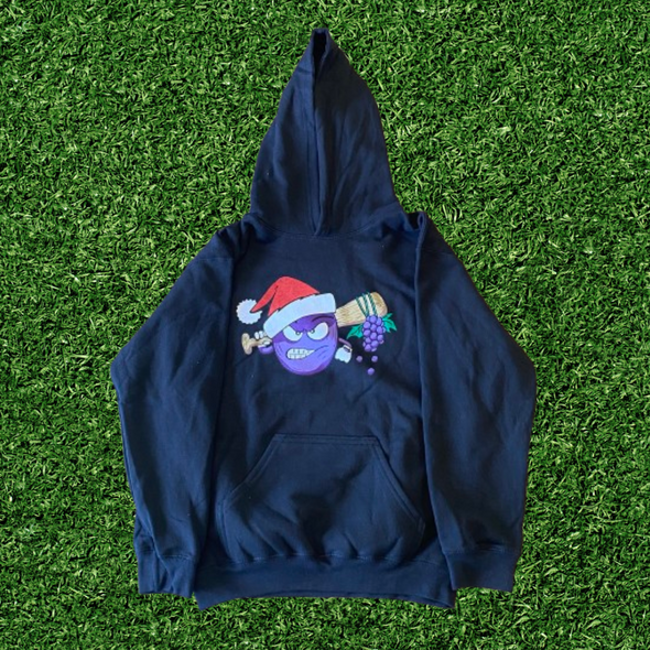 Holiday Youth Hoodie -Angry Grape Santa Hat