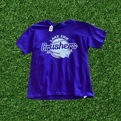 short sleeve Purple Crushers Vintage Baseball Tee