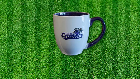 White and Purple Diner Style Mug