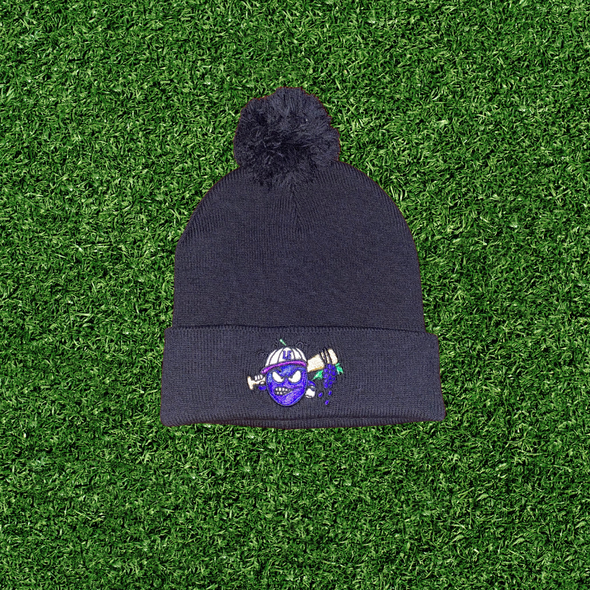 Winter Angry Grape Knit Pom Hat